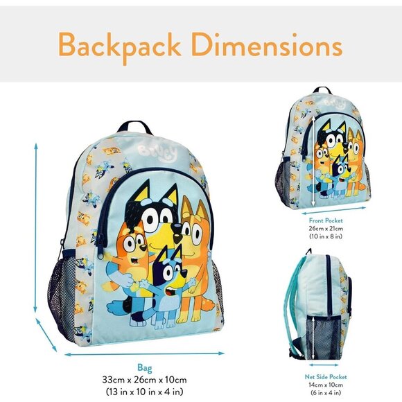 🆕 Bluey Bingo Boys Blue One Size School Backpacks - Picture 3 of 8